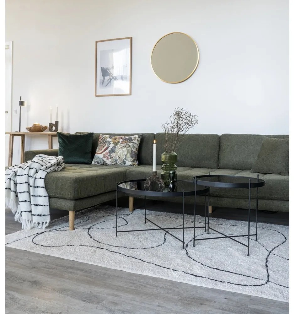 Măsuță de cafea rotundă neagră ø 70 cm Venezia - House Nordic