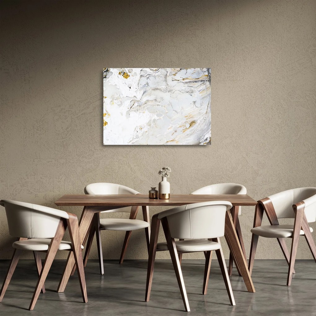 Tablou pe sticlă - Hârtie de ulei cu design de marmură (70x50 cm)