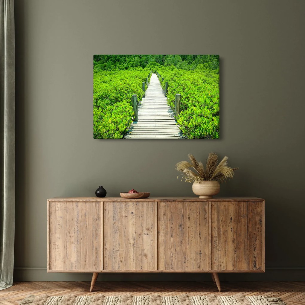 Tablou - poteca din lemn (90x60 cm)