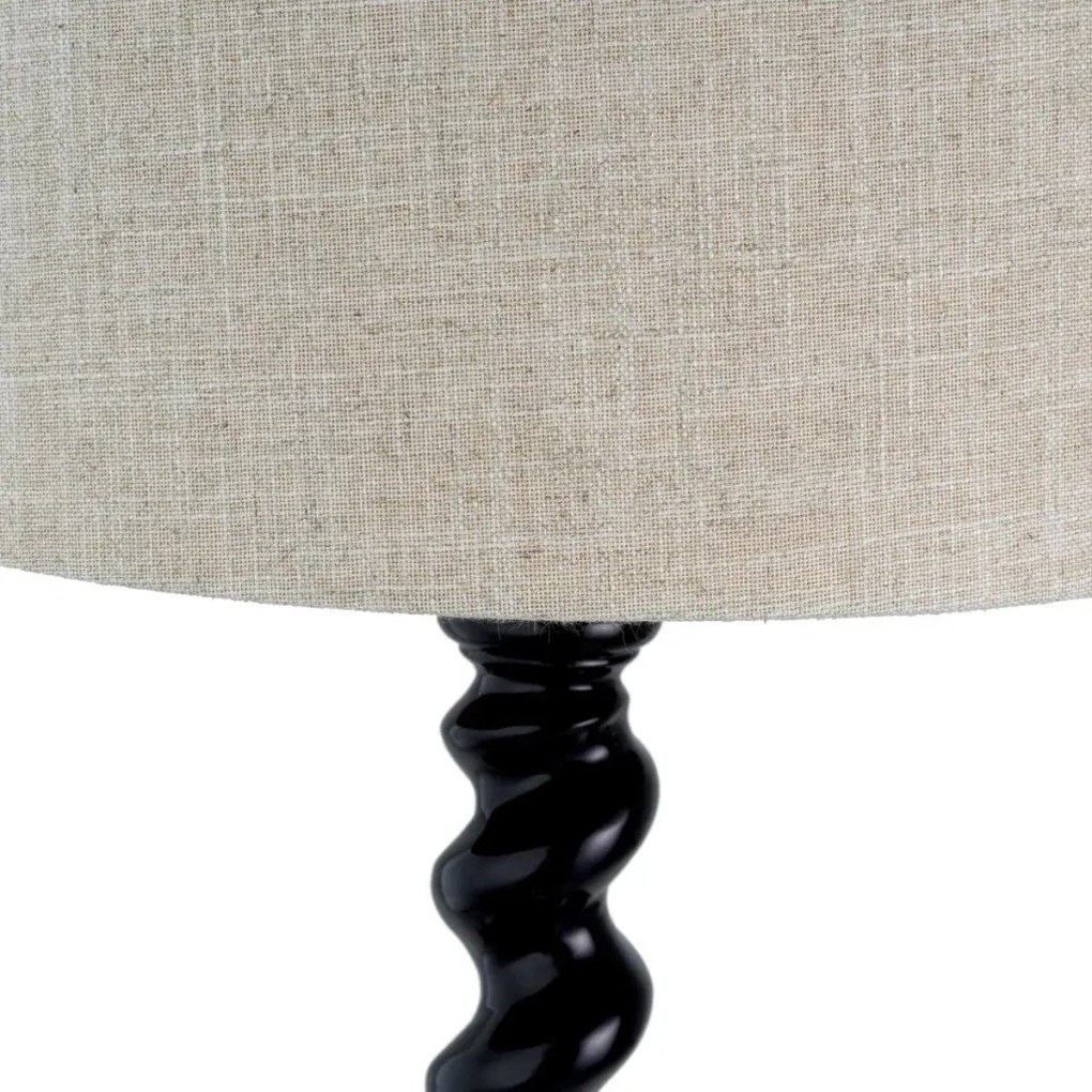 Lampa de masa LUX, Lemn, Tesatura, Negru, Massimo, 119672 HZ