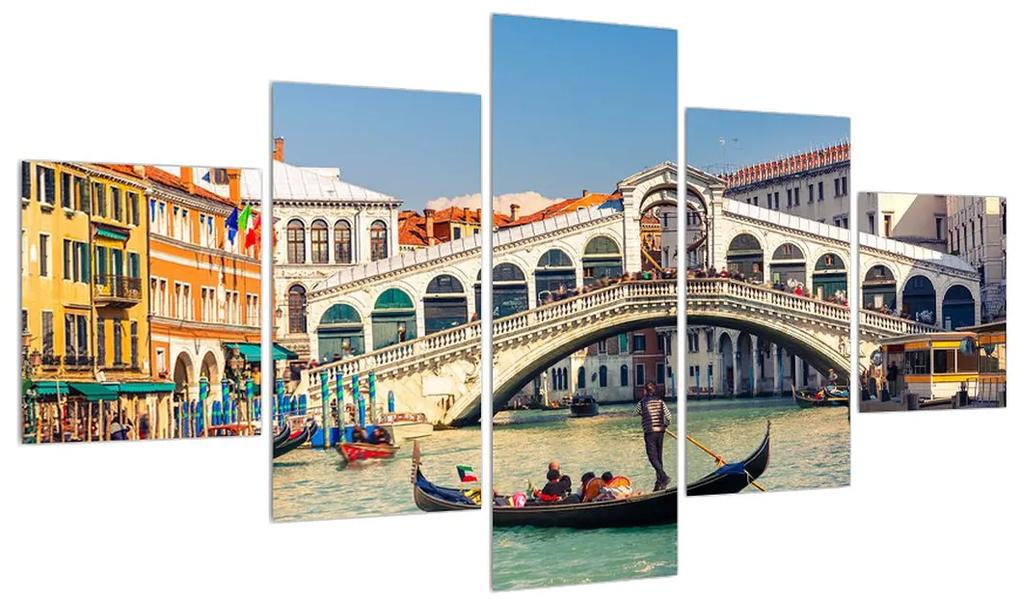 Tablou cu gondola venețiană (125x70 cm), în 40 de alte dimensiuni noi