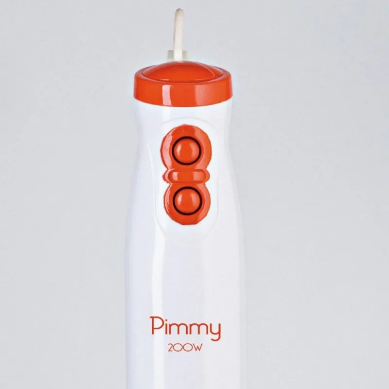 Blender manual Ariete PIMMY 0881/00, 200W, 2 viteze, Otel inoxidabil, Alb/Portocaliu