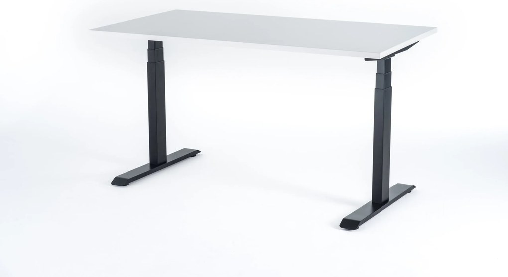 Viva Smart 2.0, Birou reglabil electric cu două motoare electrice - Standard - 1200x800x18 - Alb - Negru