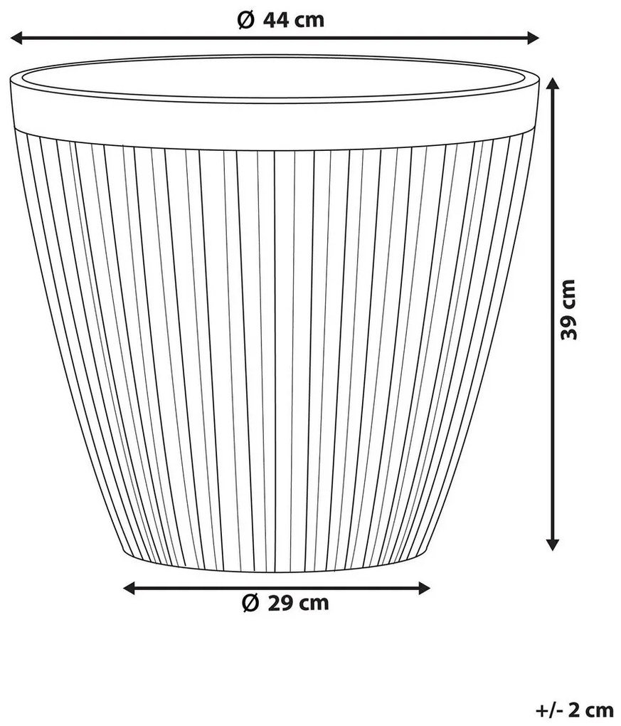 Ghiveci PREVELLY 39x44x44 cm (sticlă laminat) (gri). 1018958