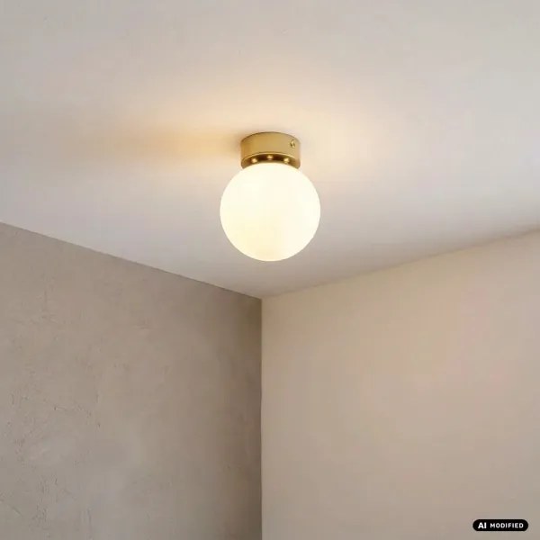 Plafonieră ELIAS 1xE14/5W/230V Ø 13 cm auriu/alb
