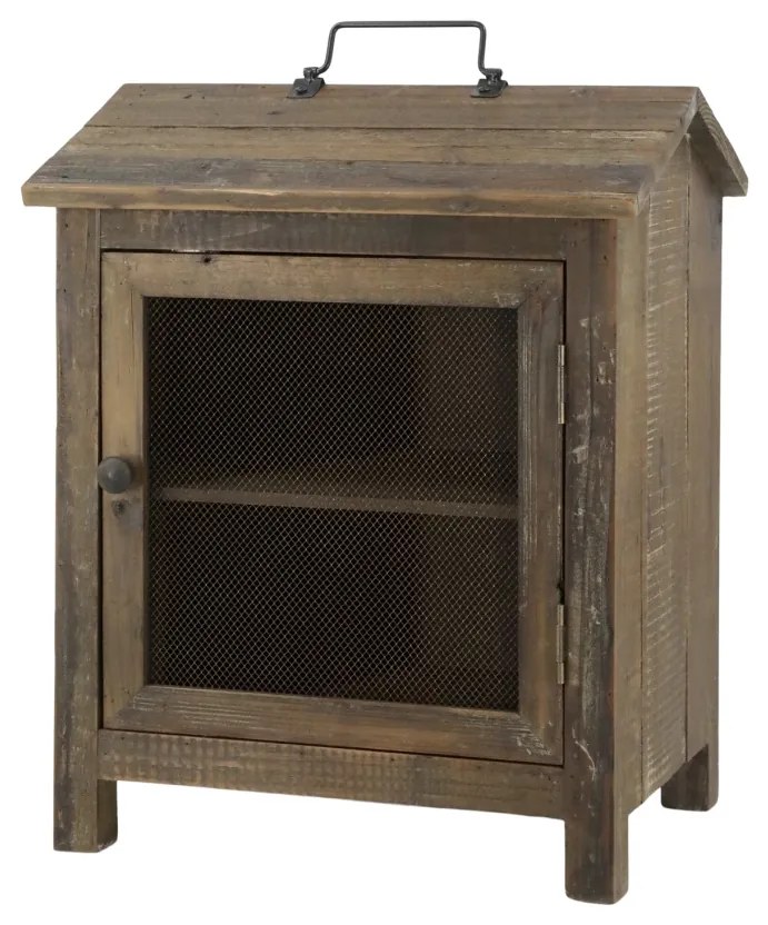 Dulapior din lemn reciclat si MDF, cu aspect vintage