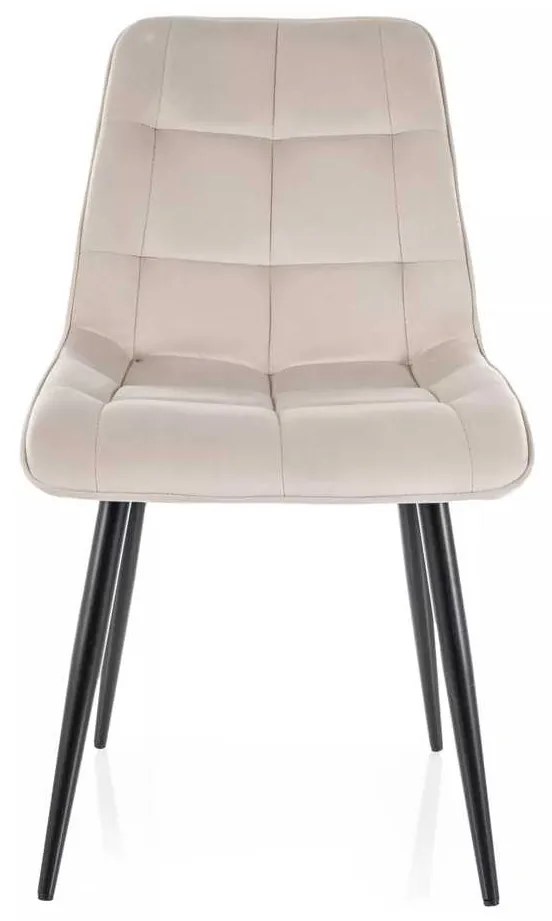Scaun de bucătărie Chic Velvet, crem / negru