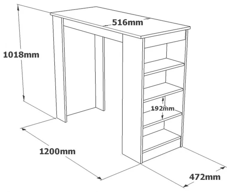 Masa tip Bar ST1-GT Grey