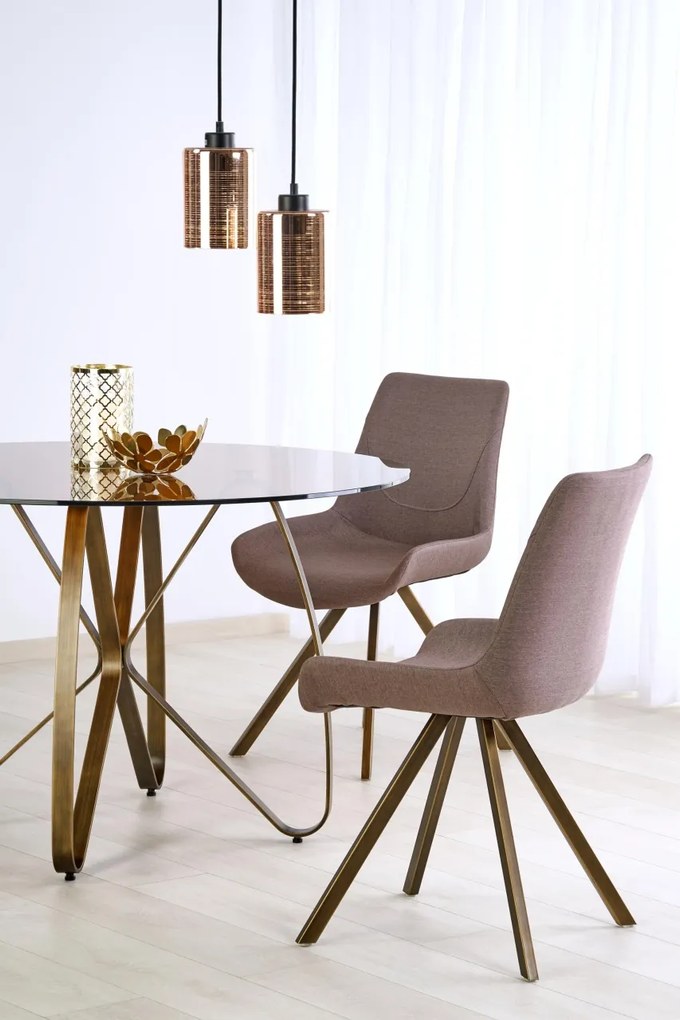 Masa sticla + metal Lungo - d 120 x h 76 cm