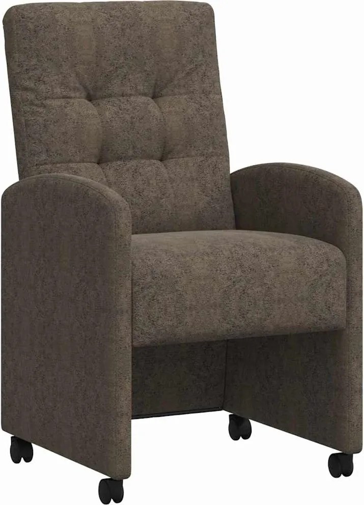 vidaXL Scaune de dining cu roți 2 pcs Gri închis 58 x 67 x 97 cm