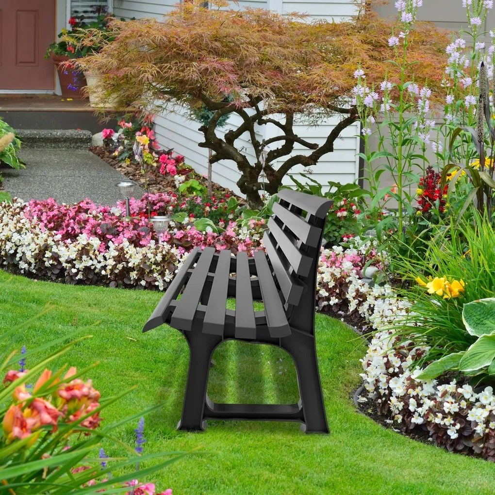 I.P.A.E-Progarden Bancă de grădină ORCHIDEA, 145x49x74cm, antracit