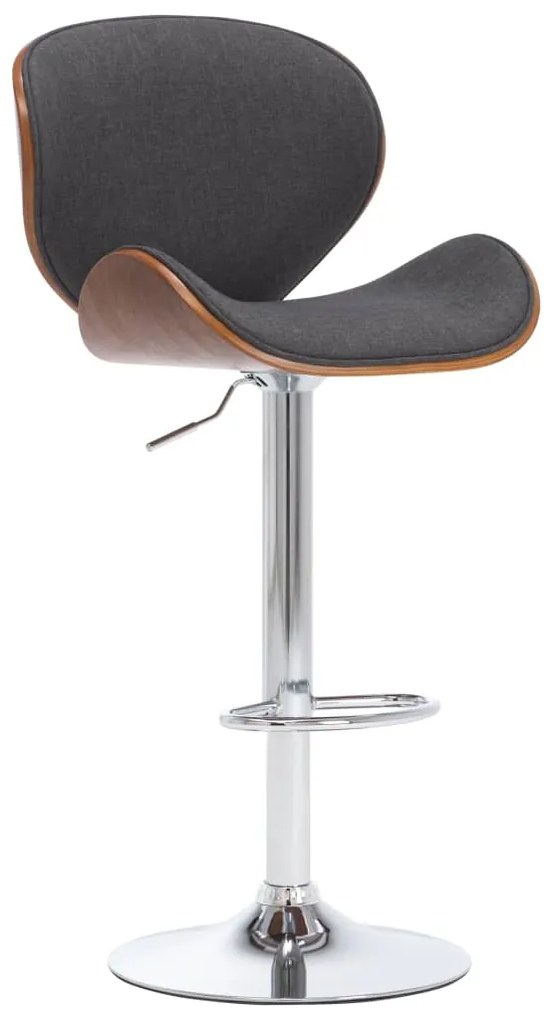 vidaXL Scaun de bar, gri, material textil