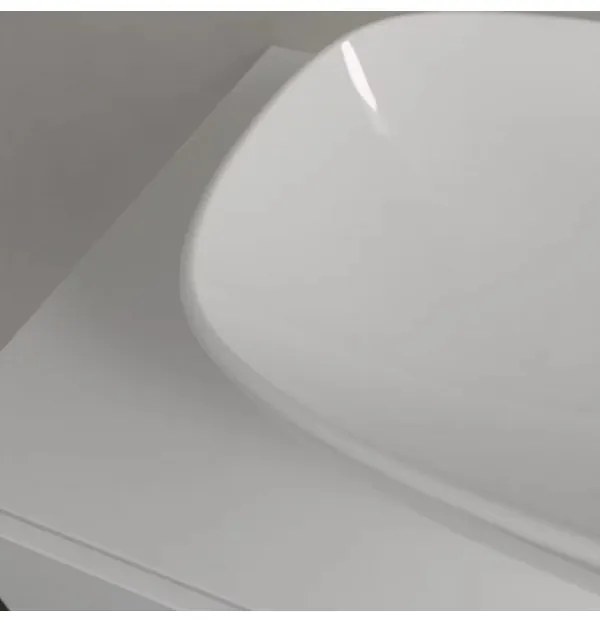Lavoar pe blat, Villeroy&amp;Boch Loop&amp;Friends, material TitanCeram, 56x38cm, Alb Alpin, 4A490001