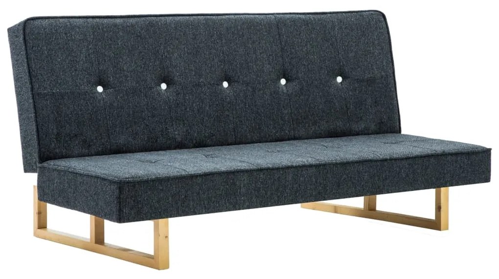 247028 vidaXL Canapea extensibilă, gri închis, material textil