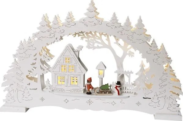 Decorațiune luminoasă cu LED Star Trading Ulm, înălțime 27 cm, alb