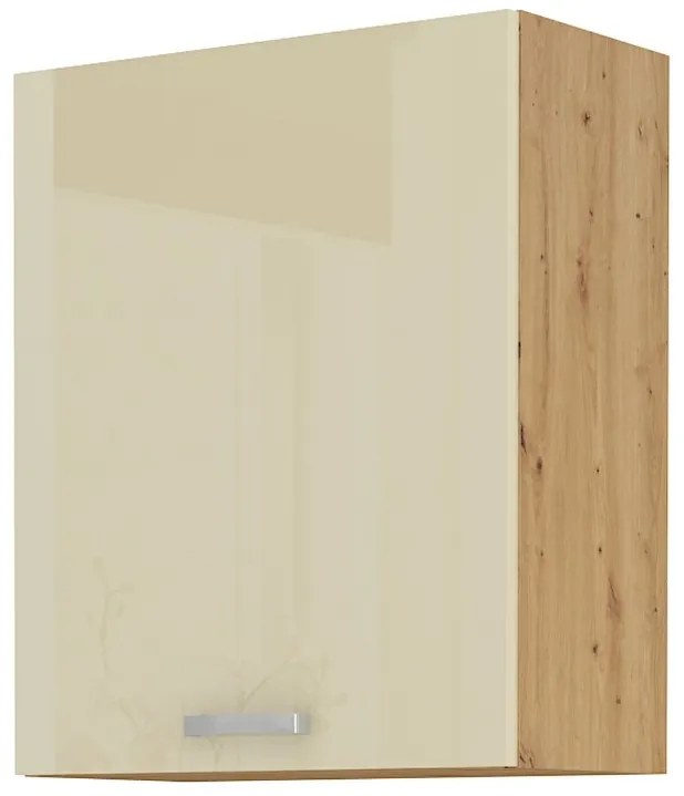 Dulap pentru alimente Arryn 60 LO-210 2F (stejar artisan + crem lucios). 1024747