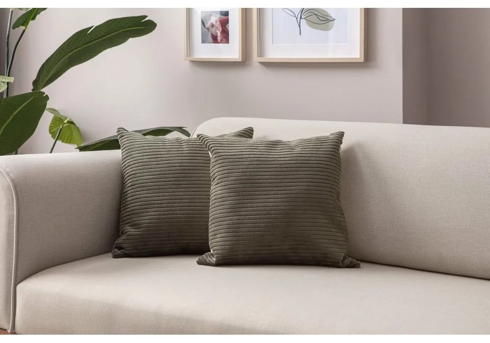 Fețe de pernă 2 buc. din catifea reiată 43x43 cm – Mioli Decor