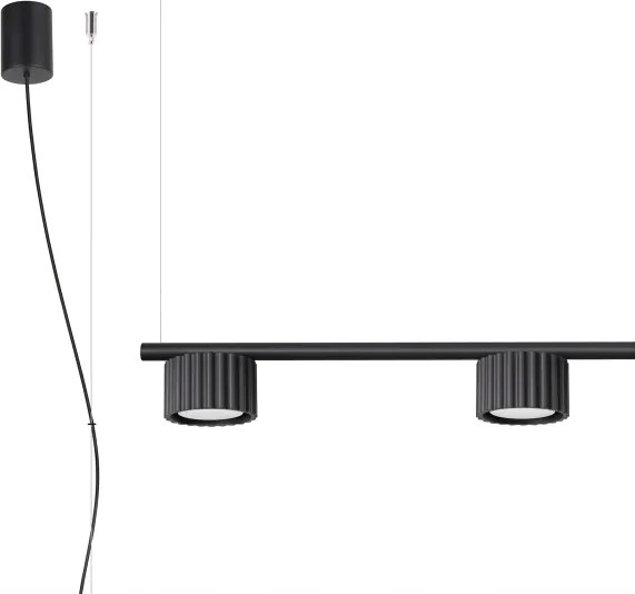 Sollux SL.2696 - Lustră suspendată pe cablu AURA 4xGX53/10W/230V neagră