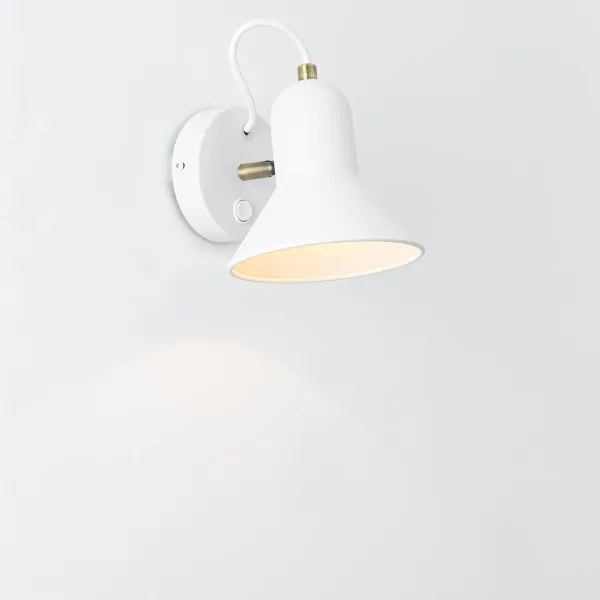 Aplica spot de perete ASTAMA 1xE27/40W/230V alb/alamă