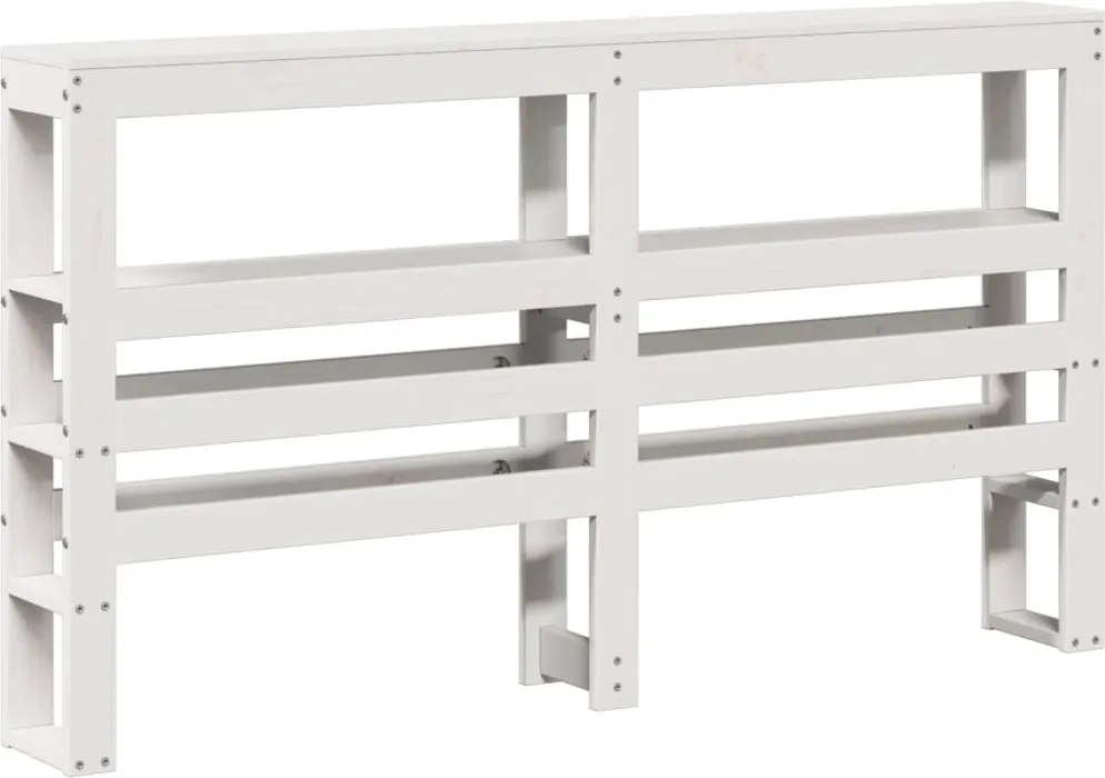 vidaXL Tăblie de pat cu rafturi, 140 cm, lemn masiv de pin