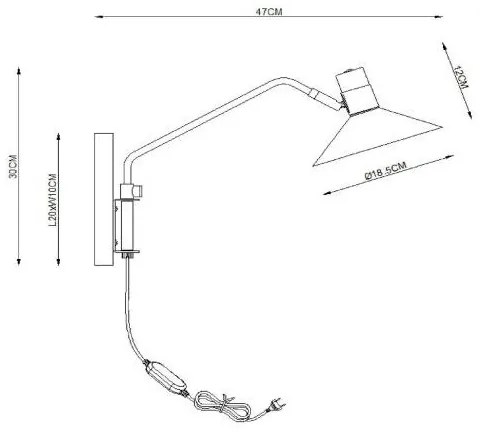 Lampă de perete dimabilă PEPIJN 1xE14/40W/230V Lucide 05228/01/30