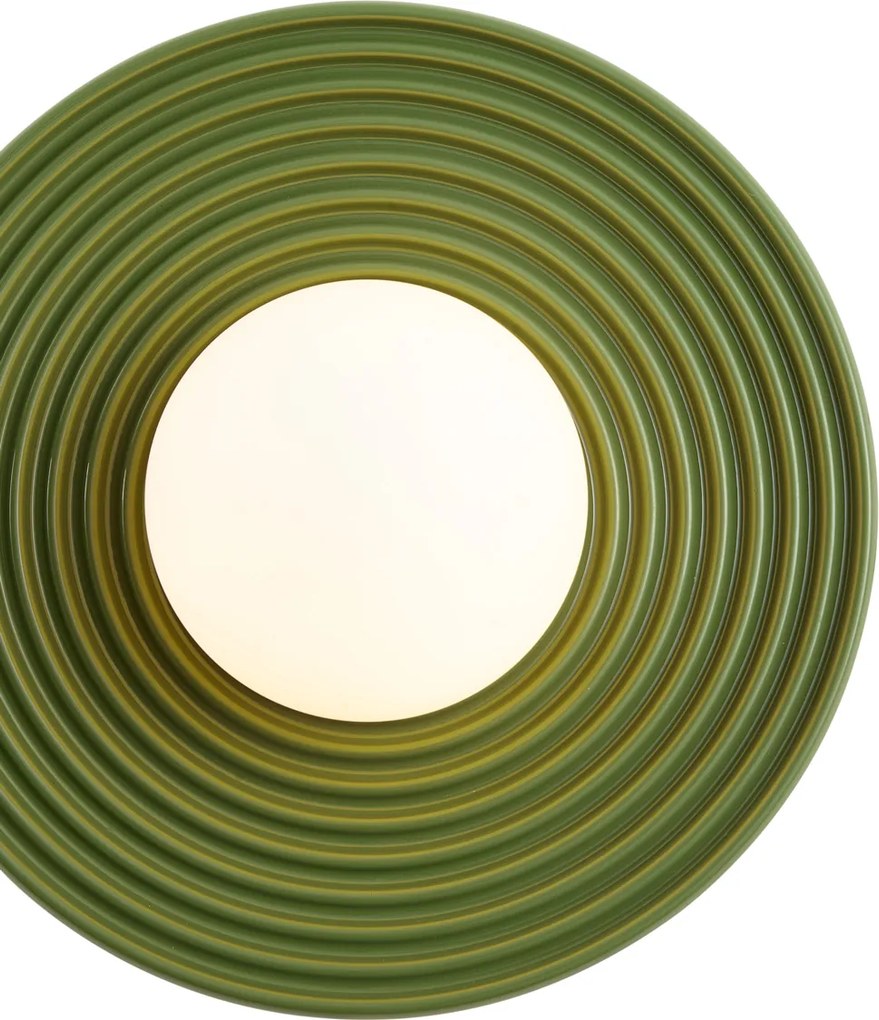 Plafonieră retro verde cu sticlă opal - Lila