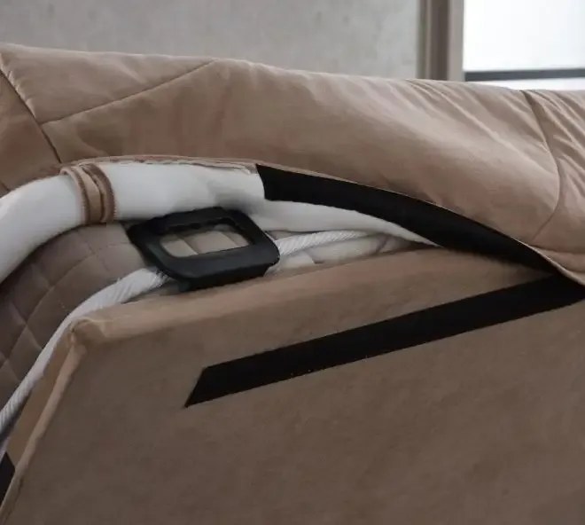 Canapea extensibila cu saltea relaxa si husa detasabila Genova, maro