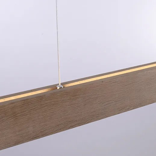 Lampă suspendată maro 121 cm inclusiv LED cu telecomandă - Ajdin