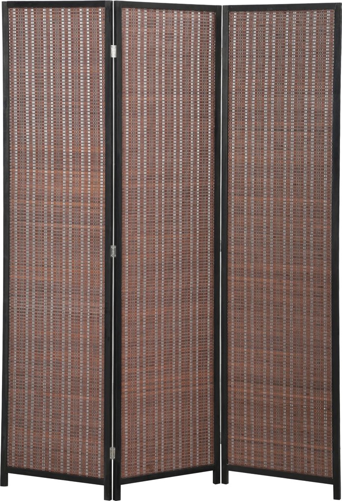 HOMCOM Paravan din lemn separator de cameră panou despărțitor pliabil 3 panouri 135 x 180 cm maro | Aosom Romania