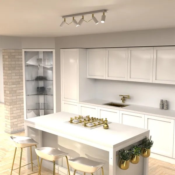 Spot PRESTON 5xGU10/40W/230V alb/aurie