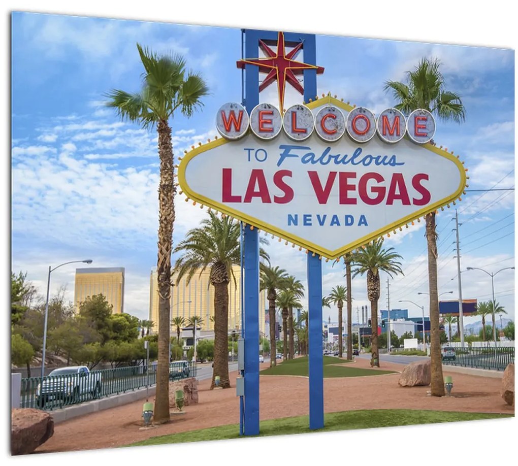 Tablou pe sticlă - Las Vegas (70x50 cm)