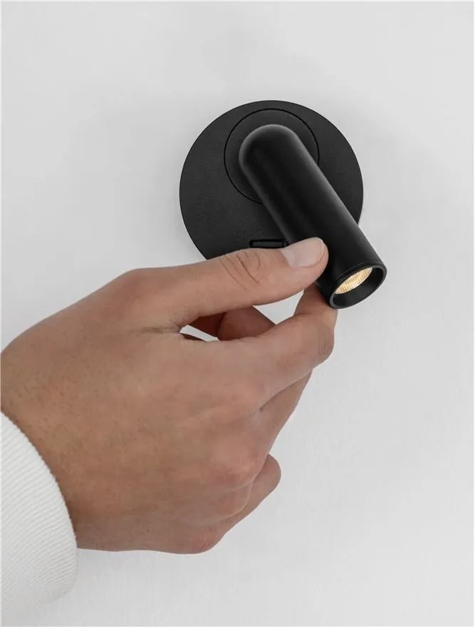 Aplica spot LED directionabil negru PICTOR