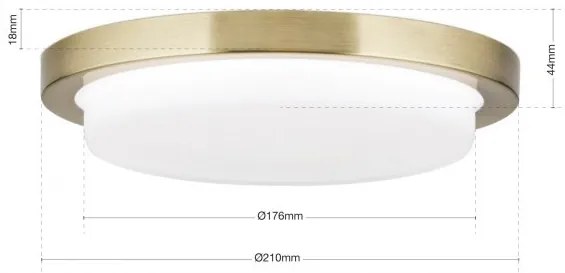 Plafoniera LED moderna LEROX 20cm alama antique
