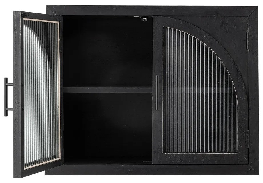 Vitrină neagră din lemn de brad suspendată 62x49x23 cm Lario – Bloomingville