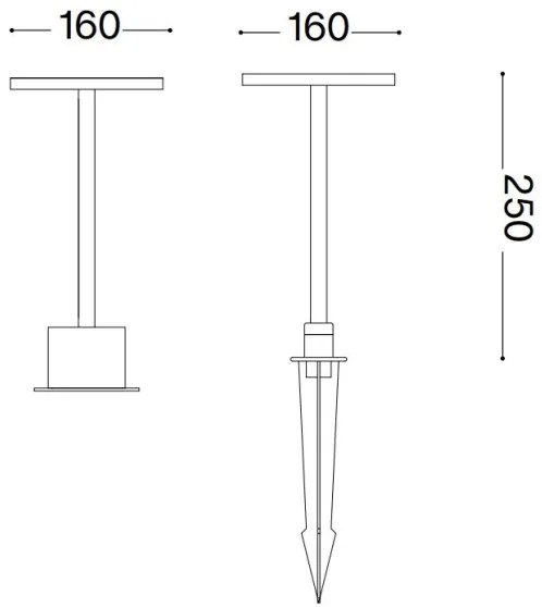 Lampă LED de exterior Ideal Lux TOFFEE LED/11W/230V CRI 90 IP65 antracit