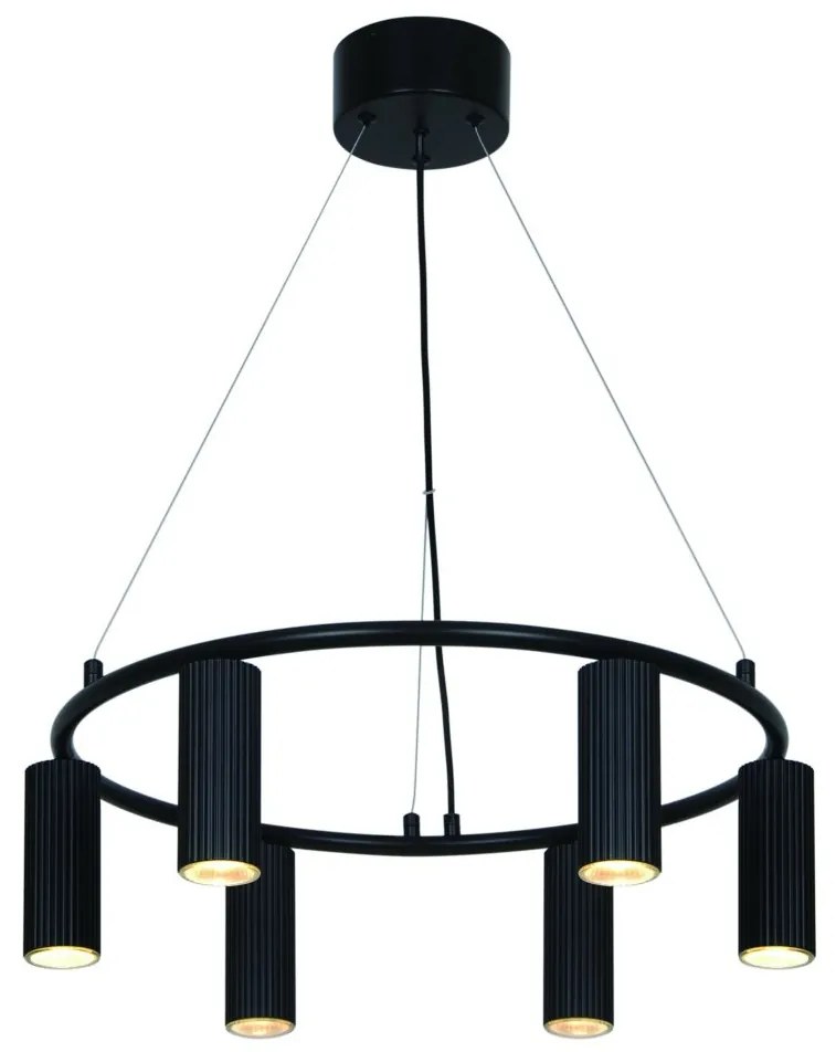 Candelabru Design Scandinav Minimalist, 6xGU10, Vico negru