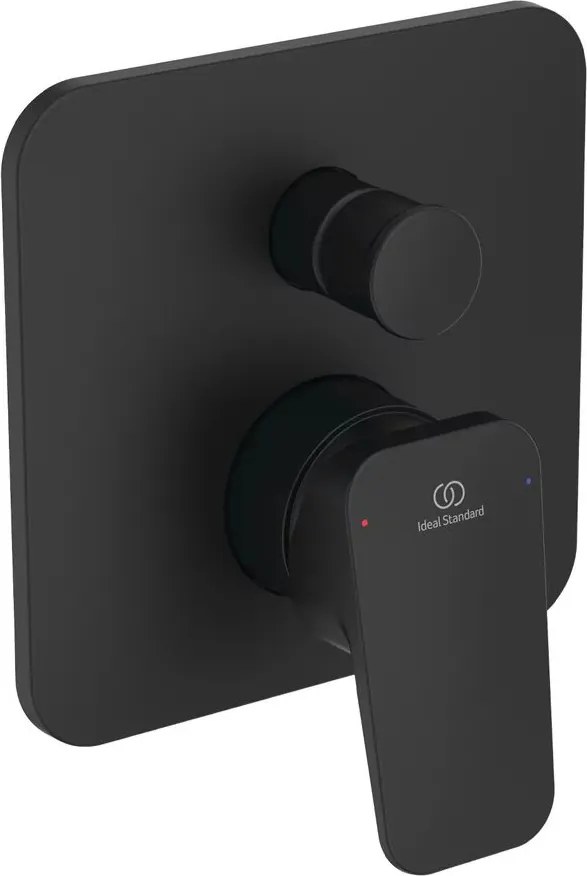Baterie cada - dus Ideal Standard Ceraplan negru mat cu corp ingropat