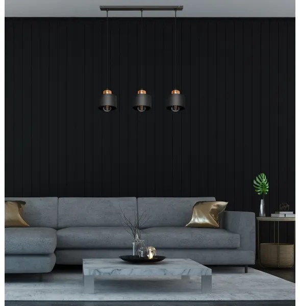 Lustră pe sfoară EDISON 3xE27/15W/230V