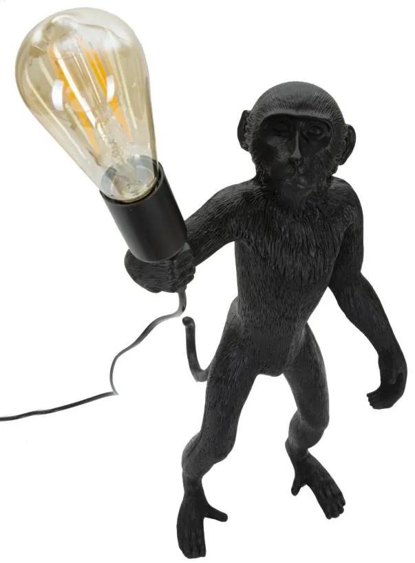 Lampa neagra din polirasina, soclu E27, max 40W, 26 x 34 x 55 cm, Monkey Mauro Ferreti