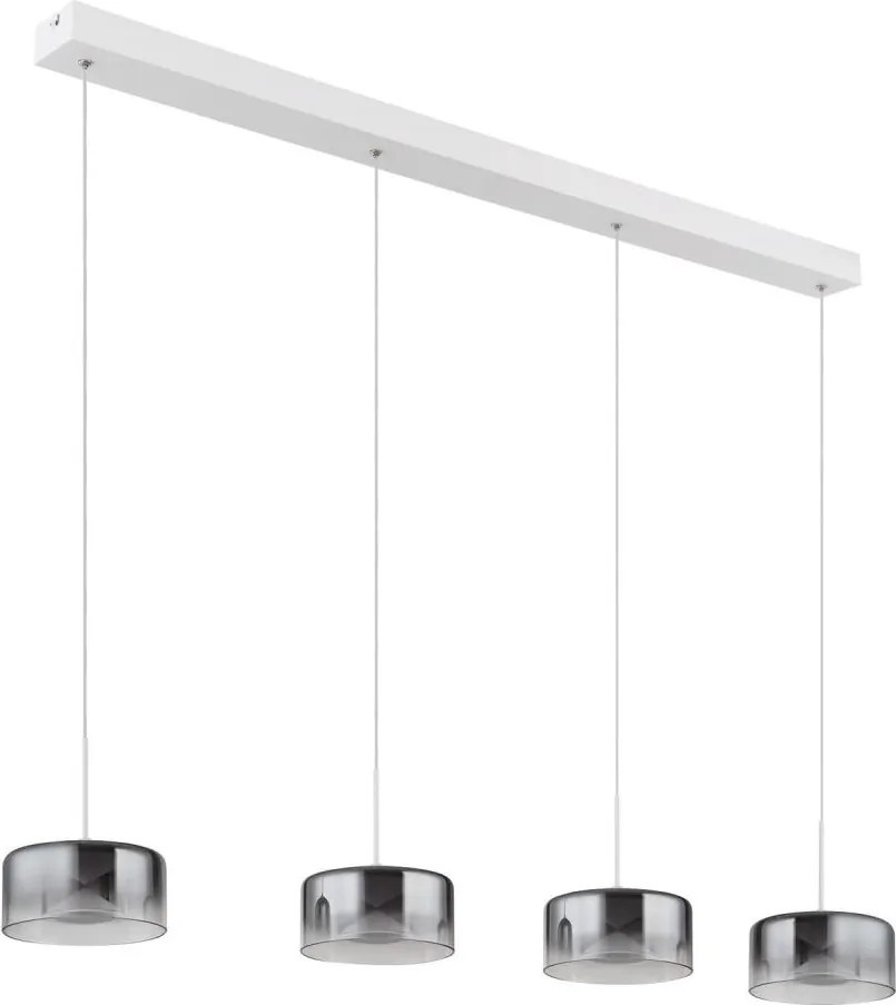 Globo 16024-4WR - Lustra suspendată pe cablu BELINDA LED/24W/230V alb/fumuriu