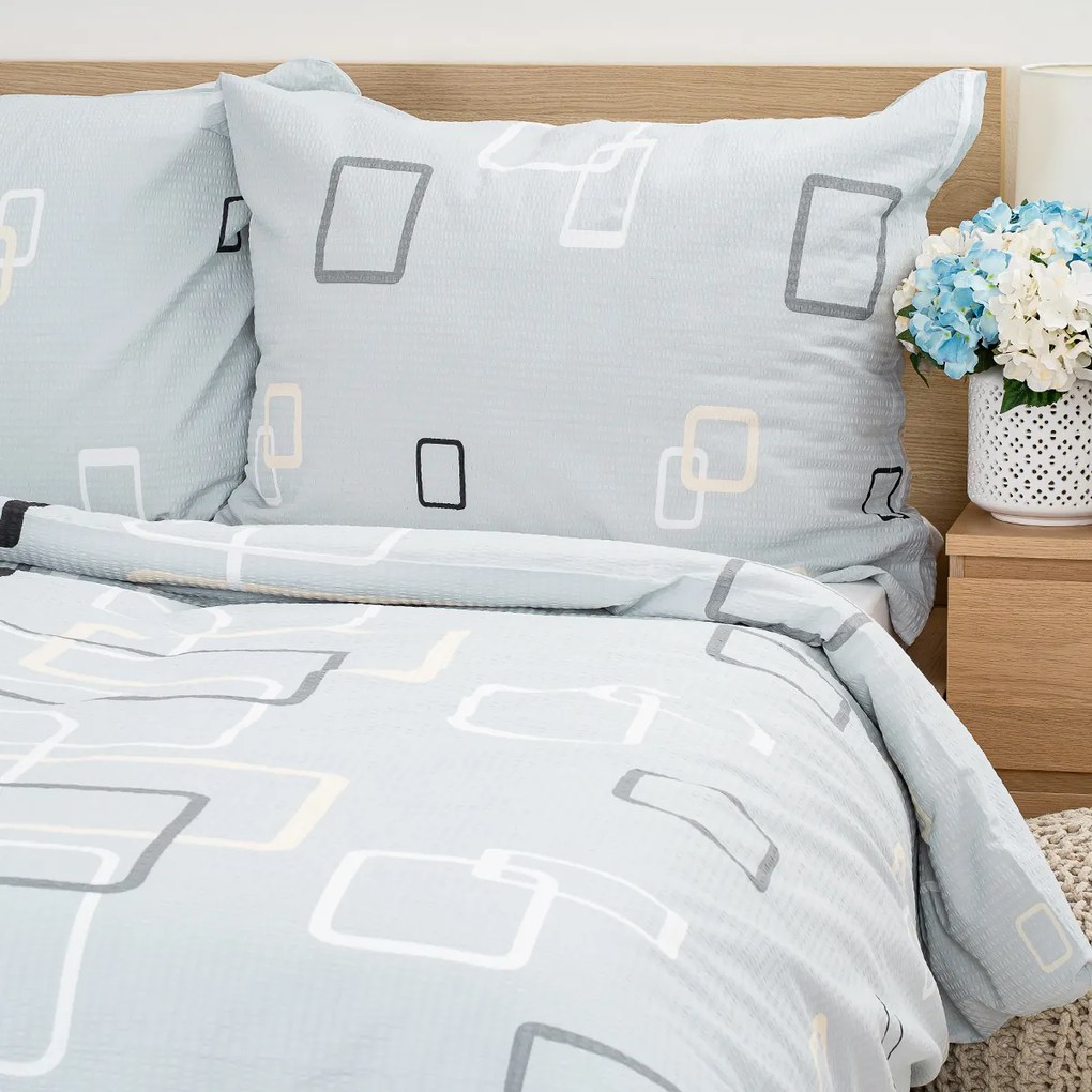 Lenjerie de pat 4Home Square bumbac creponat, 140 x 200 cm, 70 x 90 cm