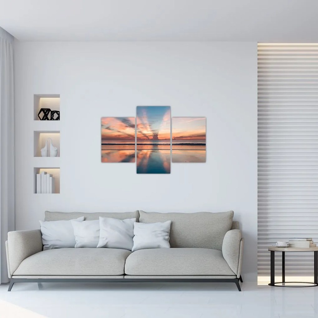 Tablou cu razele solare deasupra plajei Dayton (90x60 cm)