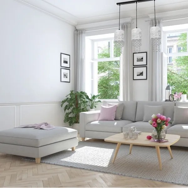 Lustră pe cablu ALMERIA 3xE27/60W/230V