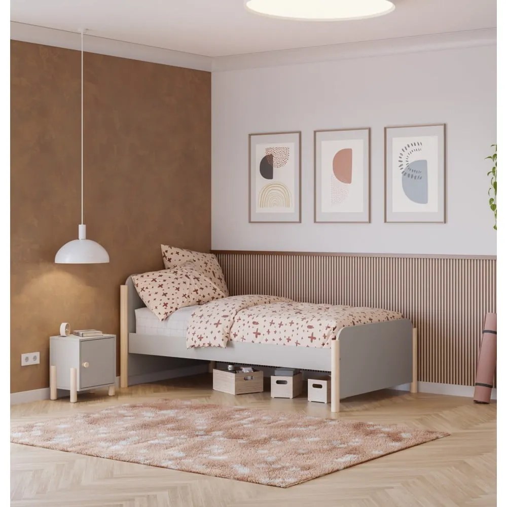 Noptieră de copii crem din lemn de pin Enola – Marckeric