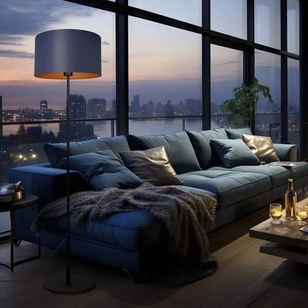 Lampadar ARDEN 1xE27/60W/230V mov/auriu