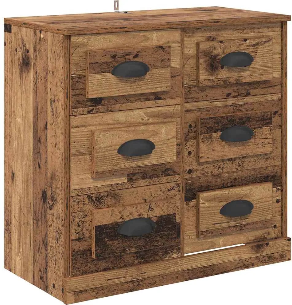 vidaXL Bufet cu sertar Lemn Vechi 70 x 35,5 x 67,5 cm Lemn compozit
