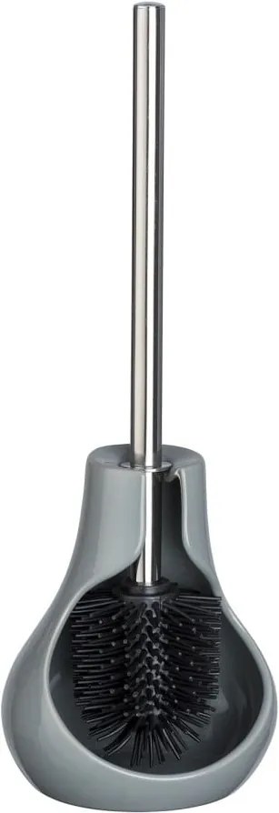 Perie WC din ceramică Wenko Drop, gri