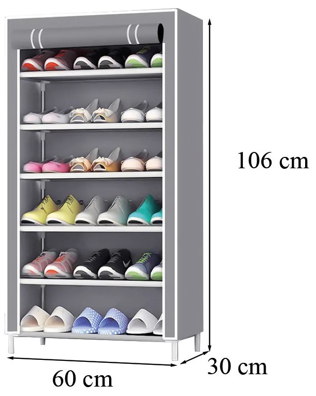 Dulap pentru pantofi LCSZ-01 gri