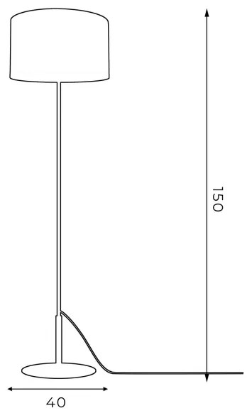 Lampadar ARDEN 1xE27/60W/230V alb/auriu