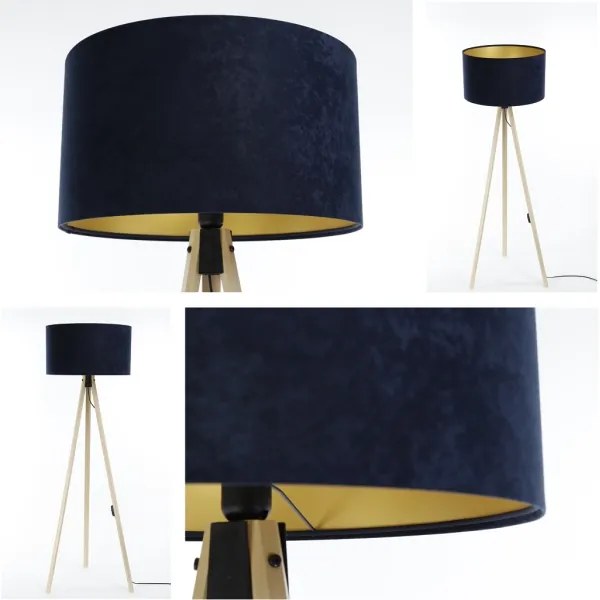 Lampadar STANDART 1xE27/60W/230V albastru/bej